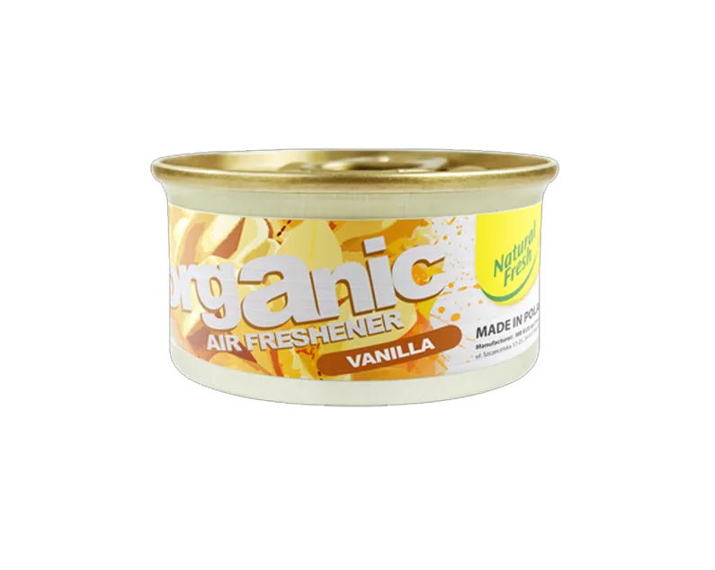 Ароматизатор NATURAL FRESH Organic Can PURE Vanilla 42 г (дерево в металлической баночке) (531277)