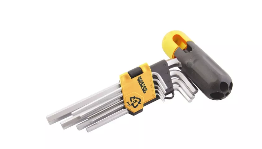 75-0958 Ключи шестигранные с держателем набор 9 шт CrV удлиненные(1,5-10мм L74-172мм)