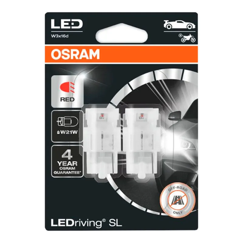 Лампа Osram LEDriving W21W W3x16d 1,4W 7505DRP-02B