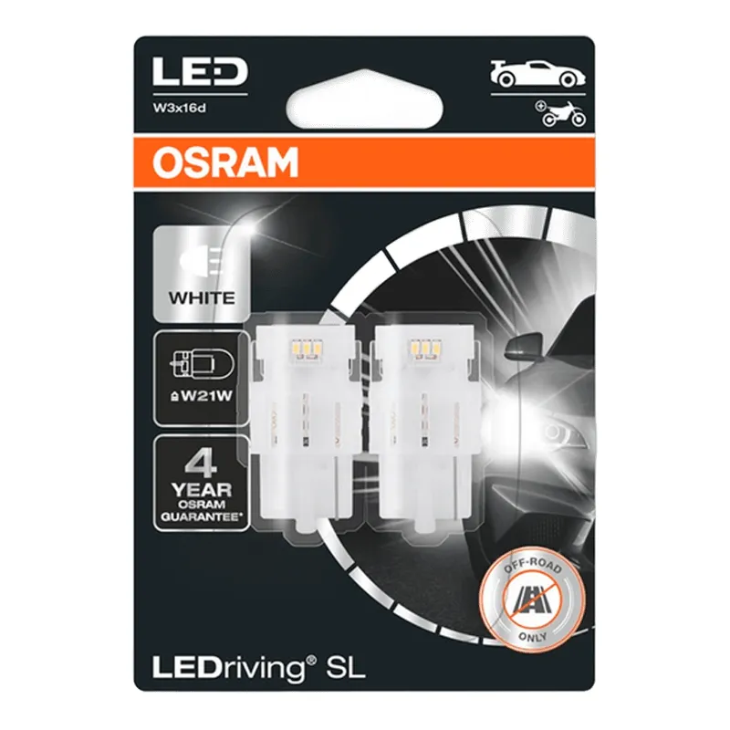 Лампа Osram LEDriving W21W W3x16d 2,5W 7505DWP-02B