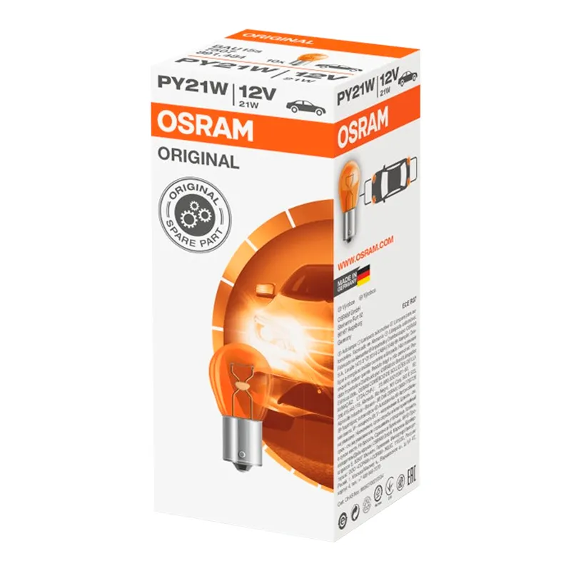 Лампа Osram Original PY21W 12V 21W 7507-UNV