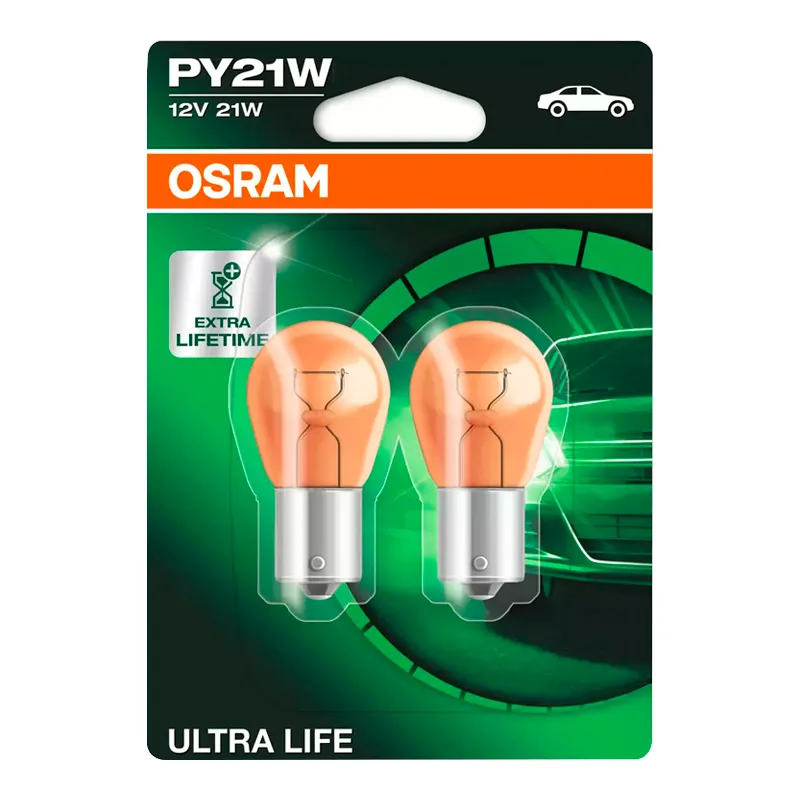 Лампа Osram ULTRA LIFE PY21W 12V 21W 7507ULT2