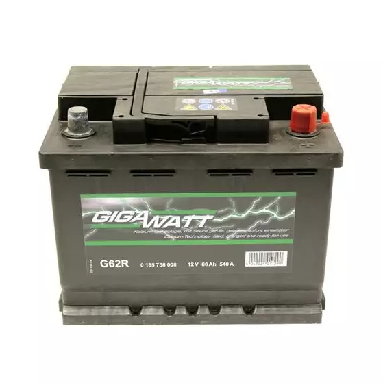 Автомобильный аккумулятор GIGAWATT 6CT-60 540А АзЕ (0185756008) Автомобильный аккумулятор GIGAWATT 6CT-60 540А АзЕ (0185756008)