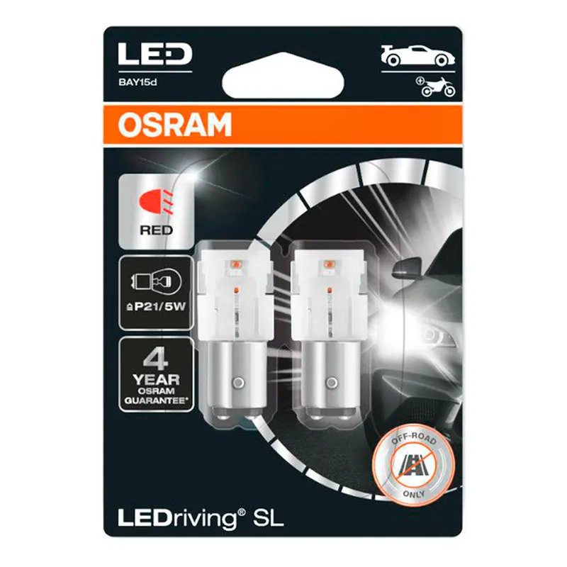 Лампа Osram LEDriving P21/5W BAY15d 0,5W 1,4W 7528DRP-02B