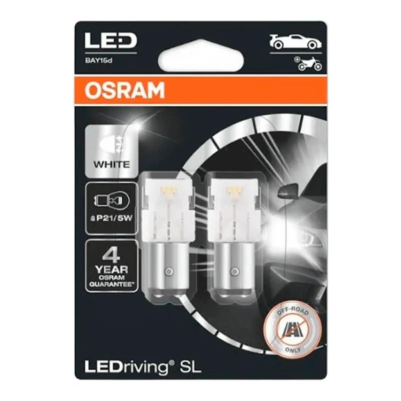 Лампа Osram LEDriving P21/5W BAY15d 2W 0,4W 7528DWP-02B