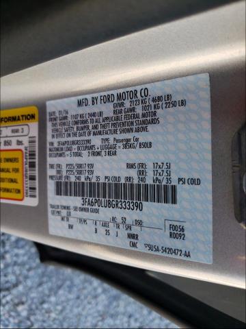 2016 FORD FUSION SE HYBRID
