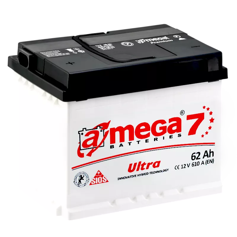 Аккумулятор A-MEGA 6CT-62 АЗ (1) Ultra