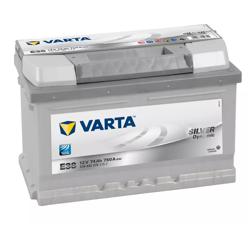 Автомобільний акумулятор VARTA 6CT-74 АзЕ 574402075 Silver Dynamic (E38)