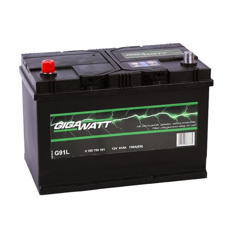 Автомобильный аккумулятор GIGAWATT 6СТ-91 740А Аз (0185759101)