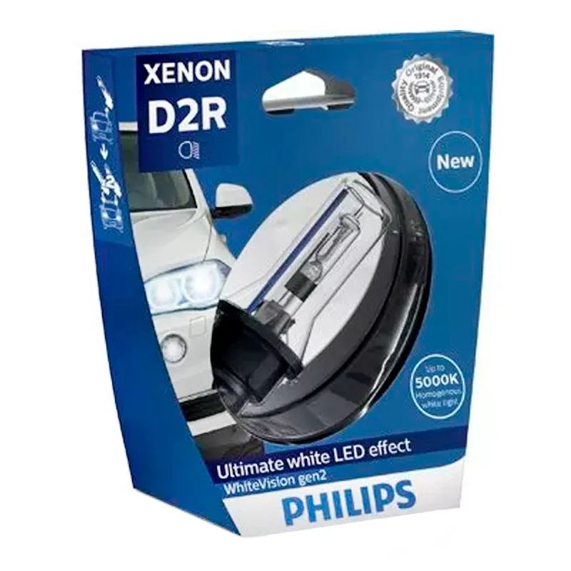 Лампа Philips Xenon WhiteVision gen2 D2R  P32d-3 35W прозрачная 85126WHV2S1