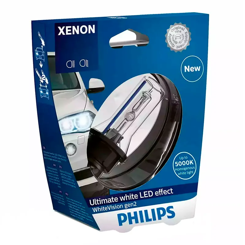 Лампа Philips Xenon WhiteVision gen2 D1S 85V 35W 85415 WHV2 S1