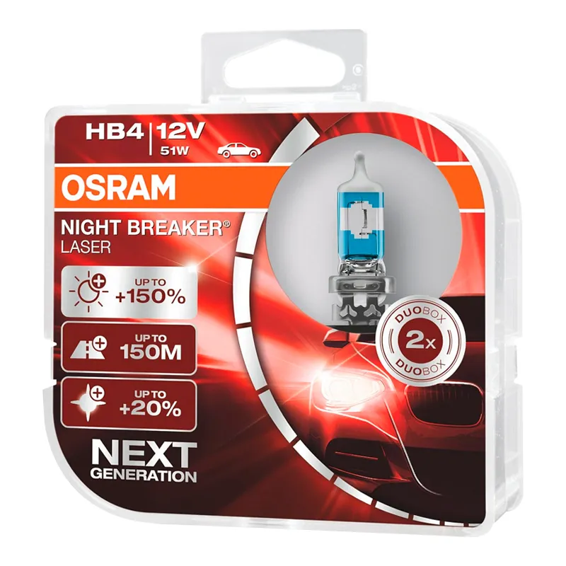 Лампа Osram Night Breaker Unlimited HB4 12V 51W 2шт 9006NL-HCB-DUO