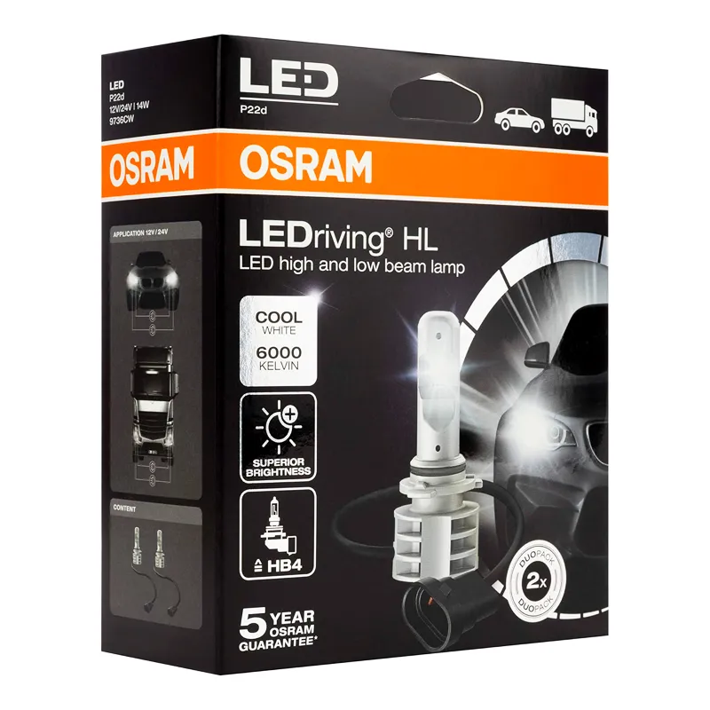 Лампа Osram LEDriving HL Gen2 HB4 P22d 14 W 9736CW