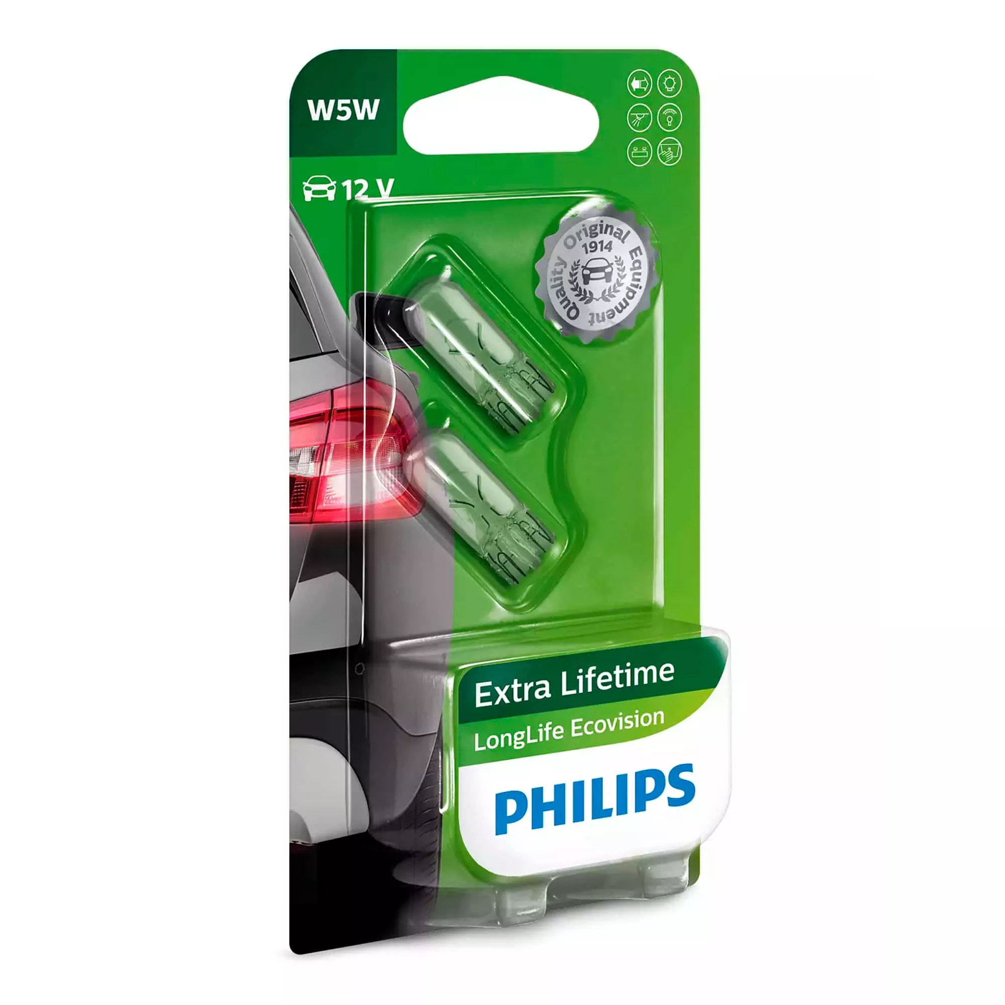 Лампа Philips LongLife EcoVision W5W 12V 5W 38204430