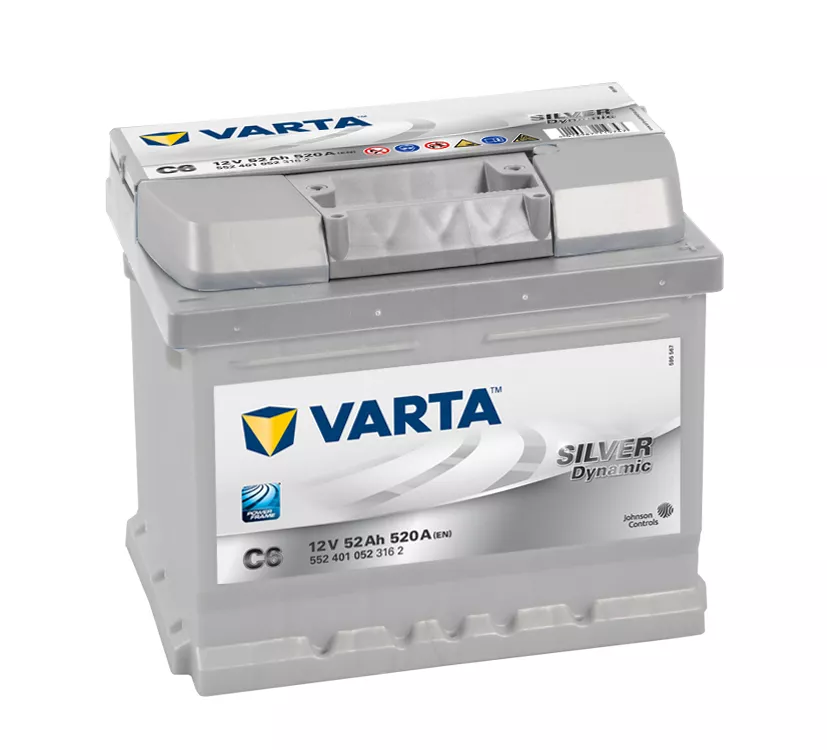 Автомобільний акумулятор VARTA 6CT-52 АзЕ 552401052 Silver Dynamic (C3/6)