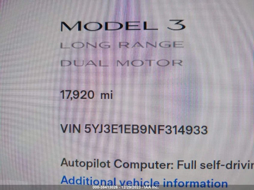 TESLA MODEL 3 LONG RANGE 2022