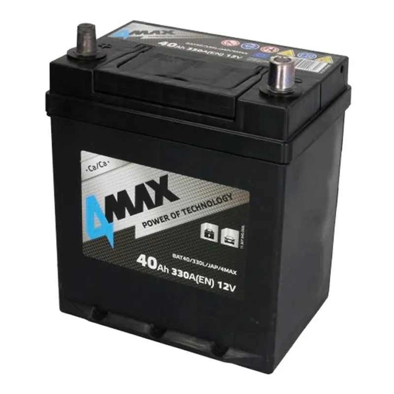 Автомобільний акумулятор 4MAX 6СТ-40Ah Аз (BAT40/330L/JAP/4MAX) Автомобільний акумулятор 4MAX 6СТ-40Ah Аз (BAT40/330L/JAP/4MAX)