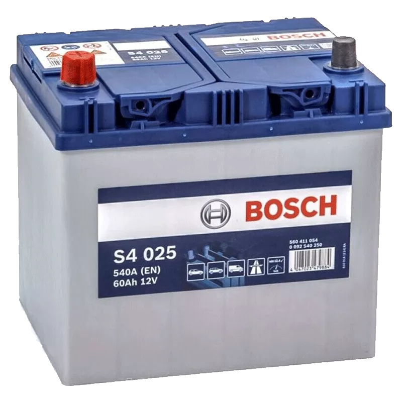 Автомобильный аккумулятор BOSCH S4 6CT-60 Asia (0092S40250)