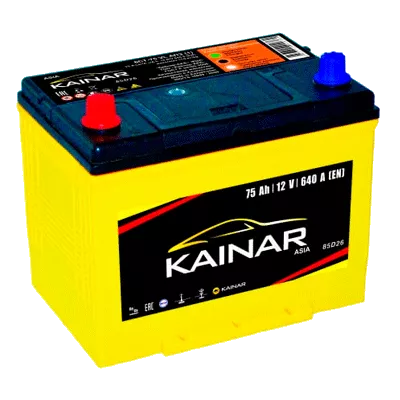 Аккумулятор 75Ah-12v KAINAR Asia (258x173x220),R,EN640