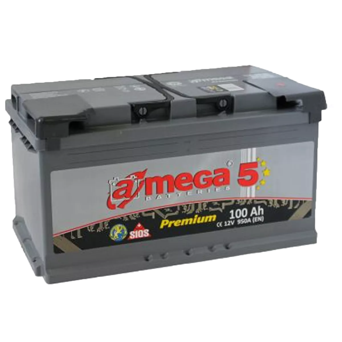 Автомобильный аккумулятор A-MEGA Premium 6СТ-100Ah АзЕ (AP-100-0)