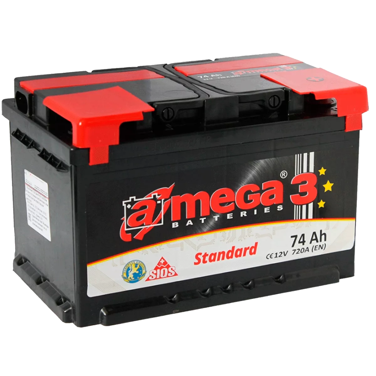 Акумулятор A-MEGA 6CT-74 АЗ (0) Standard