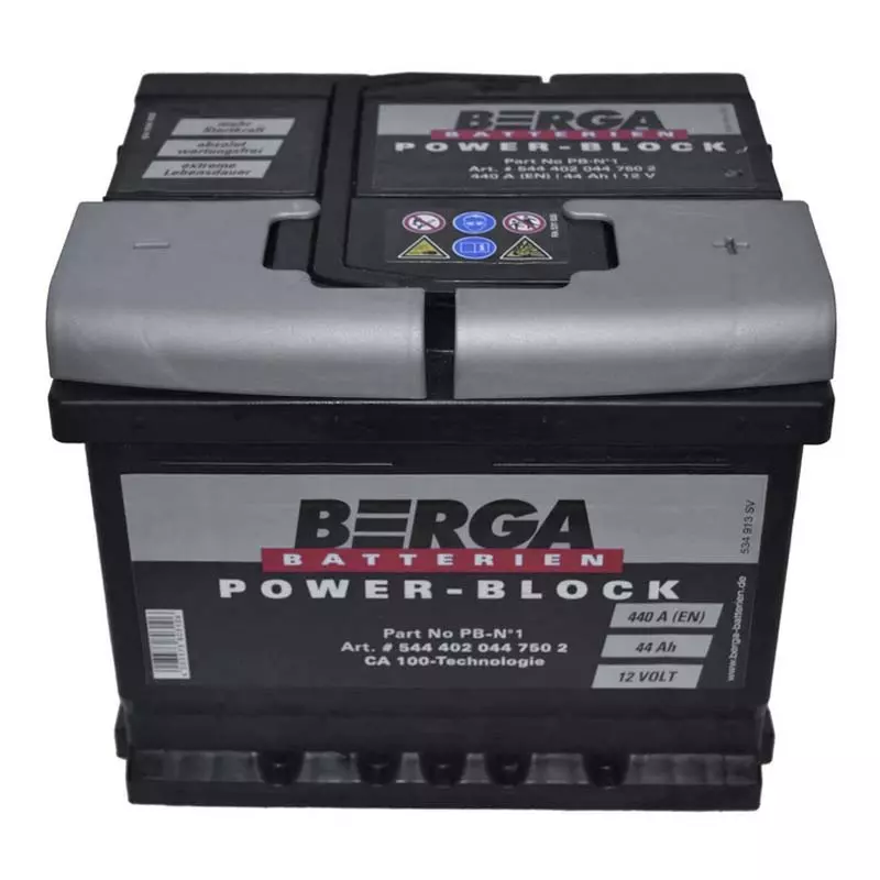Аккумулятор BERGA Power Block 44Ah Н Ев АзЕ 440EN (544402044) Аккумулятор BERGA Power Block 44Ah Н Ев АзЕ 440EN (544402044)