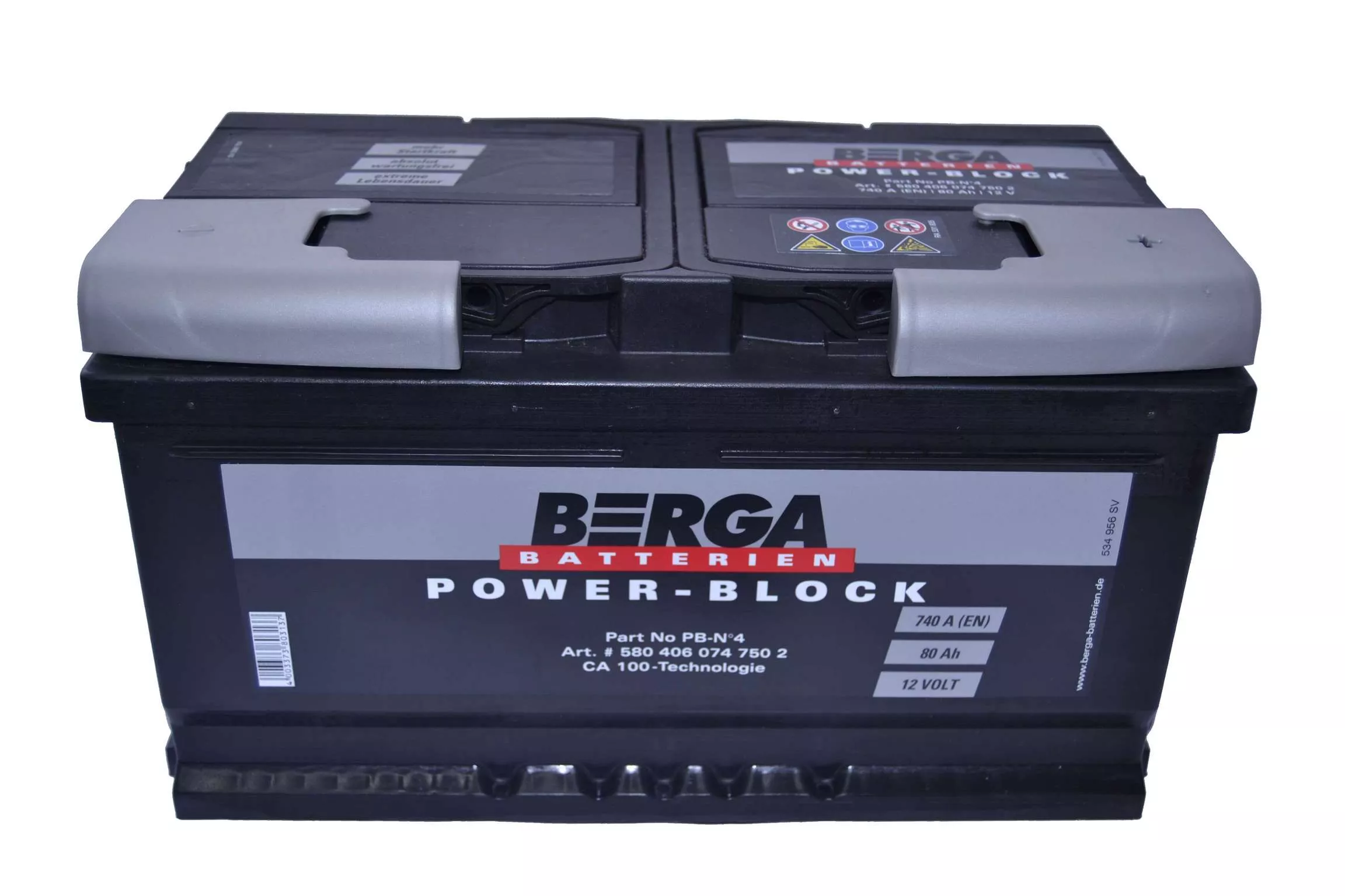 Акумулятор BERGA Power Block 80АН Ев (-/+) (740EN) ,580406074 Акумулятор BERGA Power Block 80АН Ев (-/+) (740EN) ,580406074