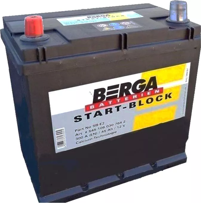 Автомобильный аккумулятор BERGA Start Block 45Аh (+/-) 300A (545107030)