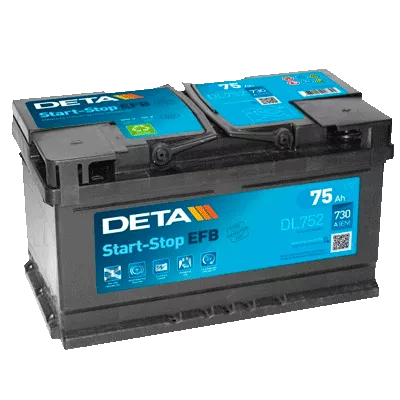 Автомобильный аккумулятор DETA 6CT-75Аh АзЕ EFB Start-Stop (DL752)