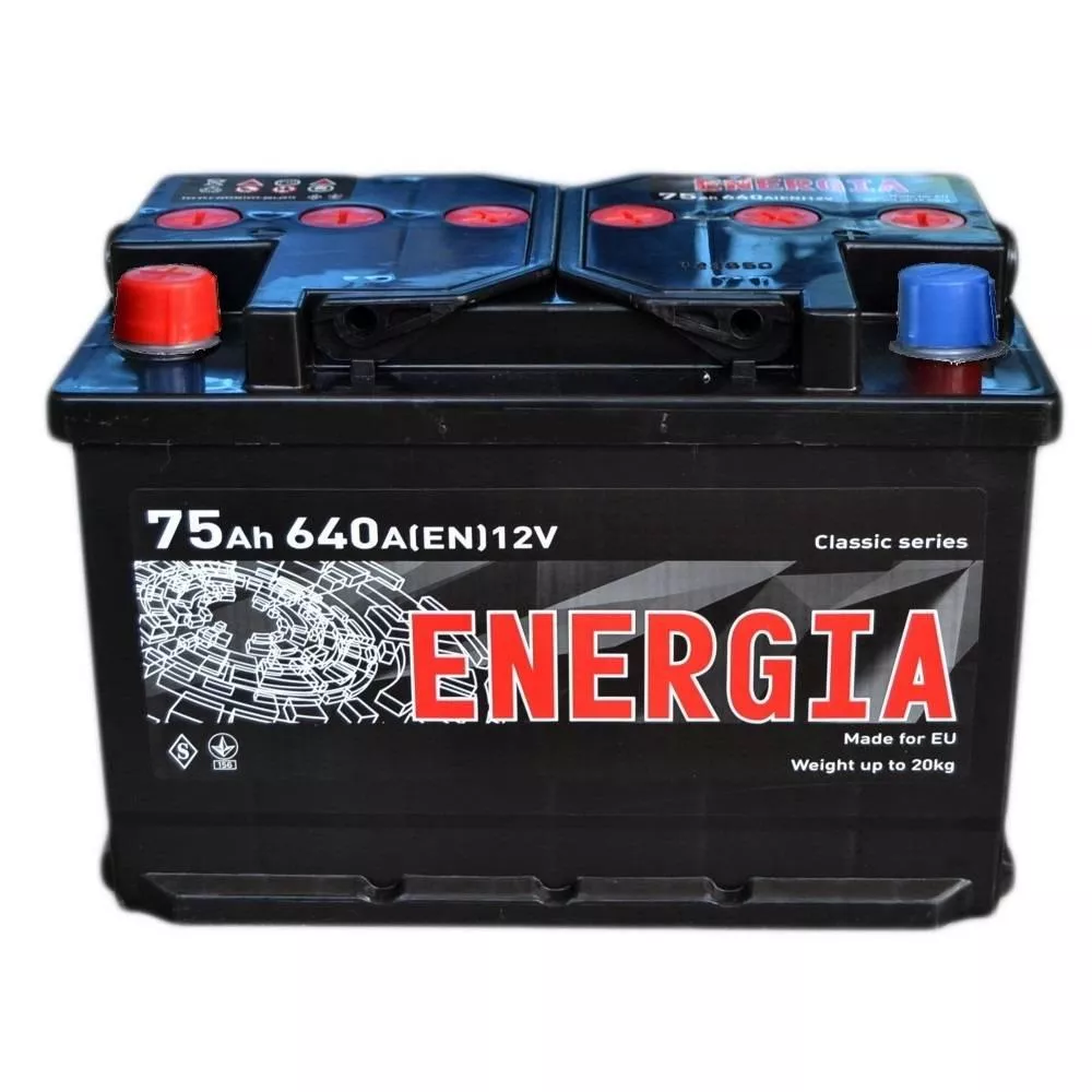 Автомобильный аккумулятор ENERGIA 6CT-75А Аз 640A (000022389)