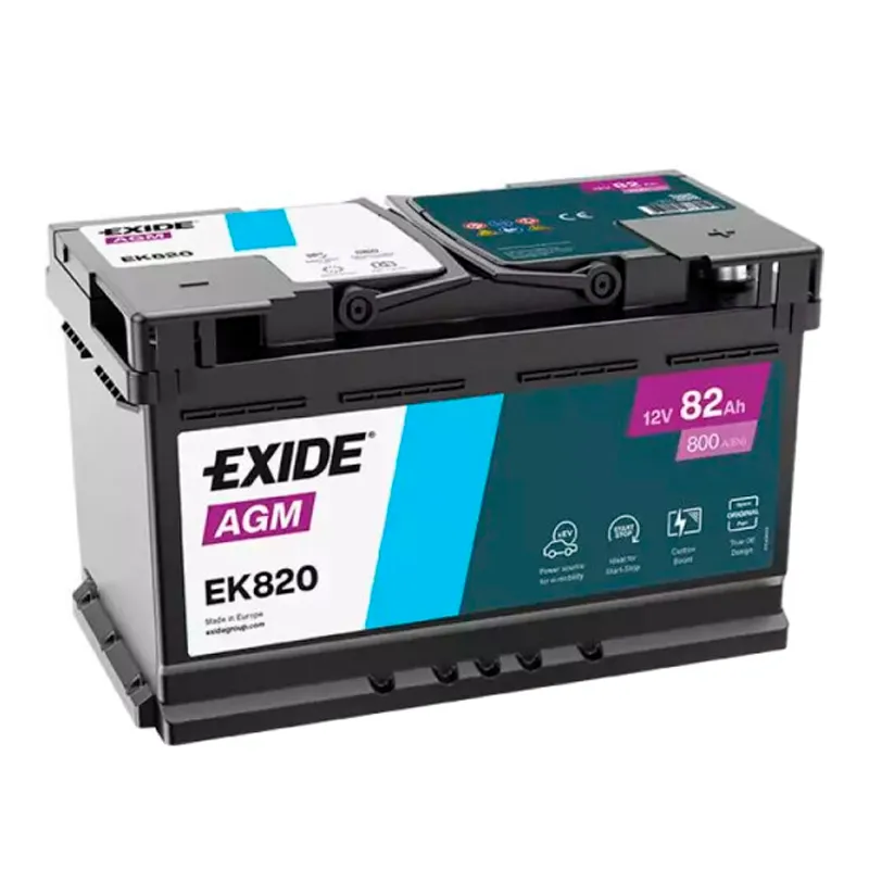 Автомобільний акумулятор EXIDE AGM 6СТ-82Ah Start-Stop АзЕ (EK820)