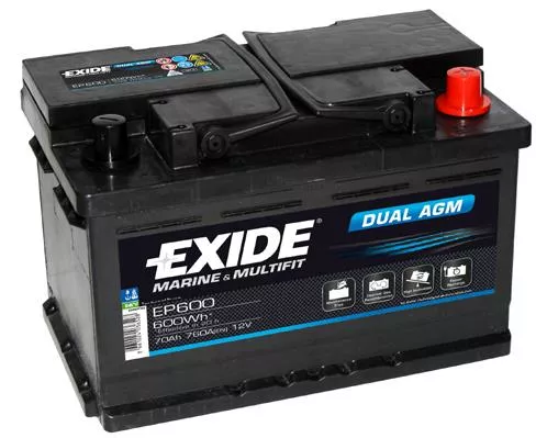 Автомобильный аккумулятор EXIDE Dual AGM 12В 70Ah АзЕ 760A (EP600)