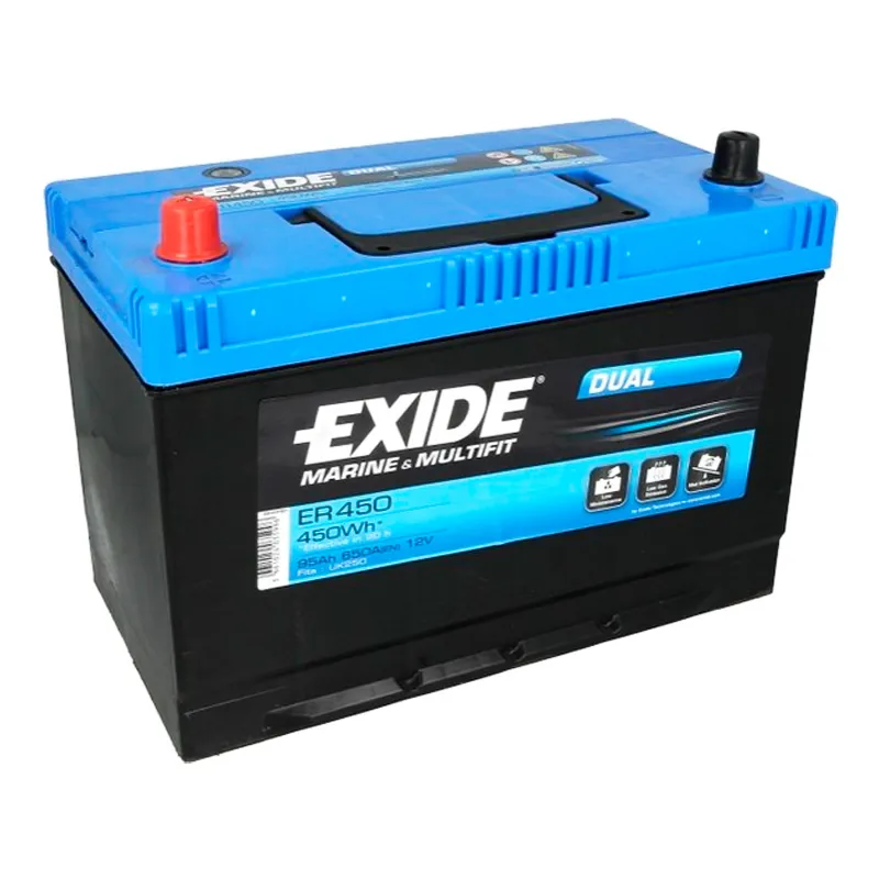 Автомобильный аккумулятор EXIDE Marine & Multifit 6СТ-95Ah Аз (ER450) Автомобильный аккумулятор EXIDE Marine & Multifit 6СТ-95Ah Аз (ER450)