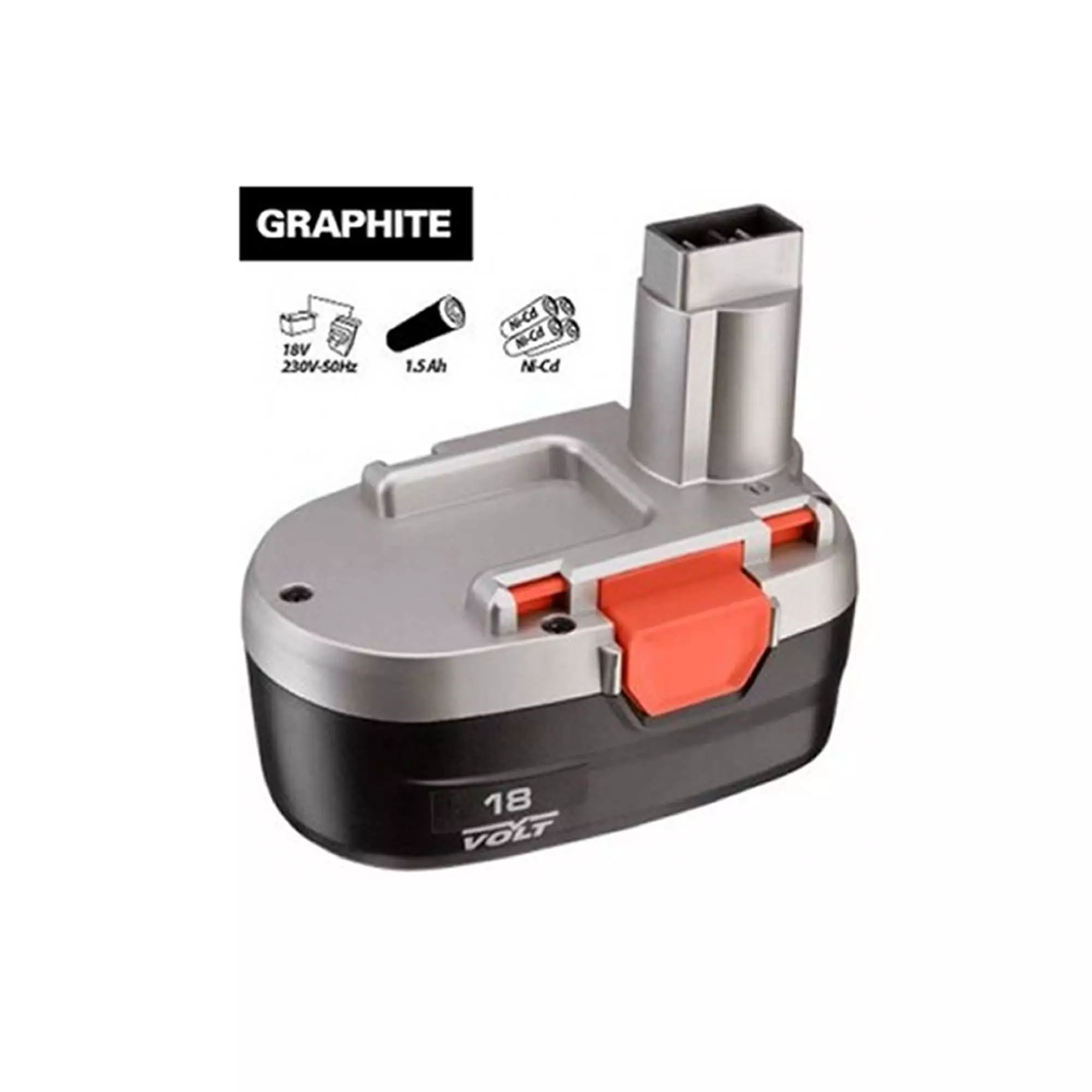 Акумулятор GRAPHITE 18V, Ni-Cd/1.5Аг (58G121-12) Акумулятор GRAPHITE 18V, Ni-Cd/1.5Аг (58G121-12)