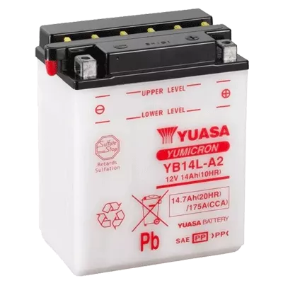 Мото аккумулятор YUASA кислотный 4Ah 175A АзЕ (YB14L-A2)