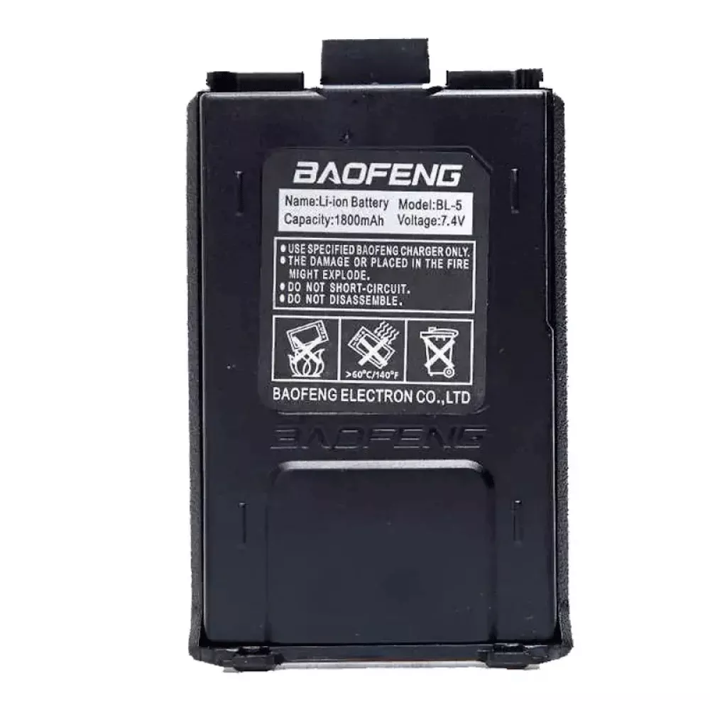 Аккумулятор литиевый Baofeng для рации UV-5R Std Capacity (1800mAh) (159-1002_black_1800) Аккумулятор литиевый Baofeng для рации UV-5R Std Capacity (1800mAh) (159-1002_black_1800)
