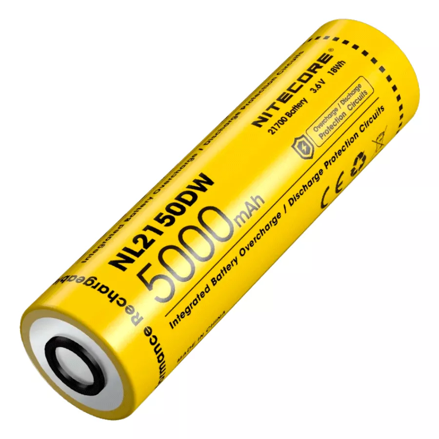 Акумулятор літієвий Li-Ion 21700 Nitecore NL2150DW 3.6V (5000mAh), захищений (6-1447) Акумулятор літієвий Li-Ion 21700 Nitecore NL2150DW 3.6V (5000mAh), захищений (6-1447)