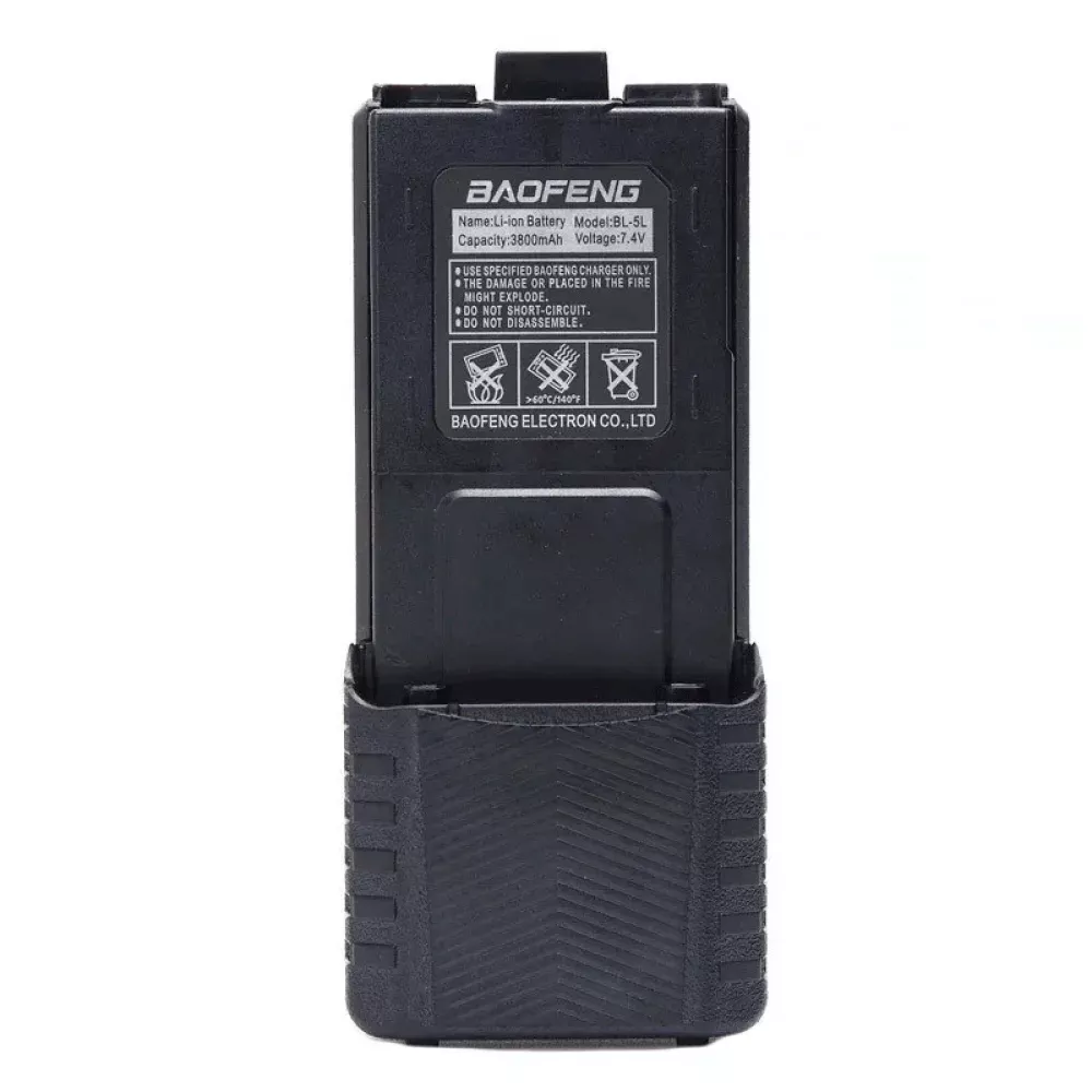 Акумулятор літієвий Li-Ion для рації Baofeng UV-5R Hi Capacity (3800mAh) (159-1002_3800)