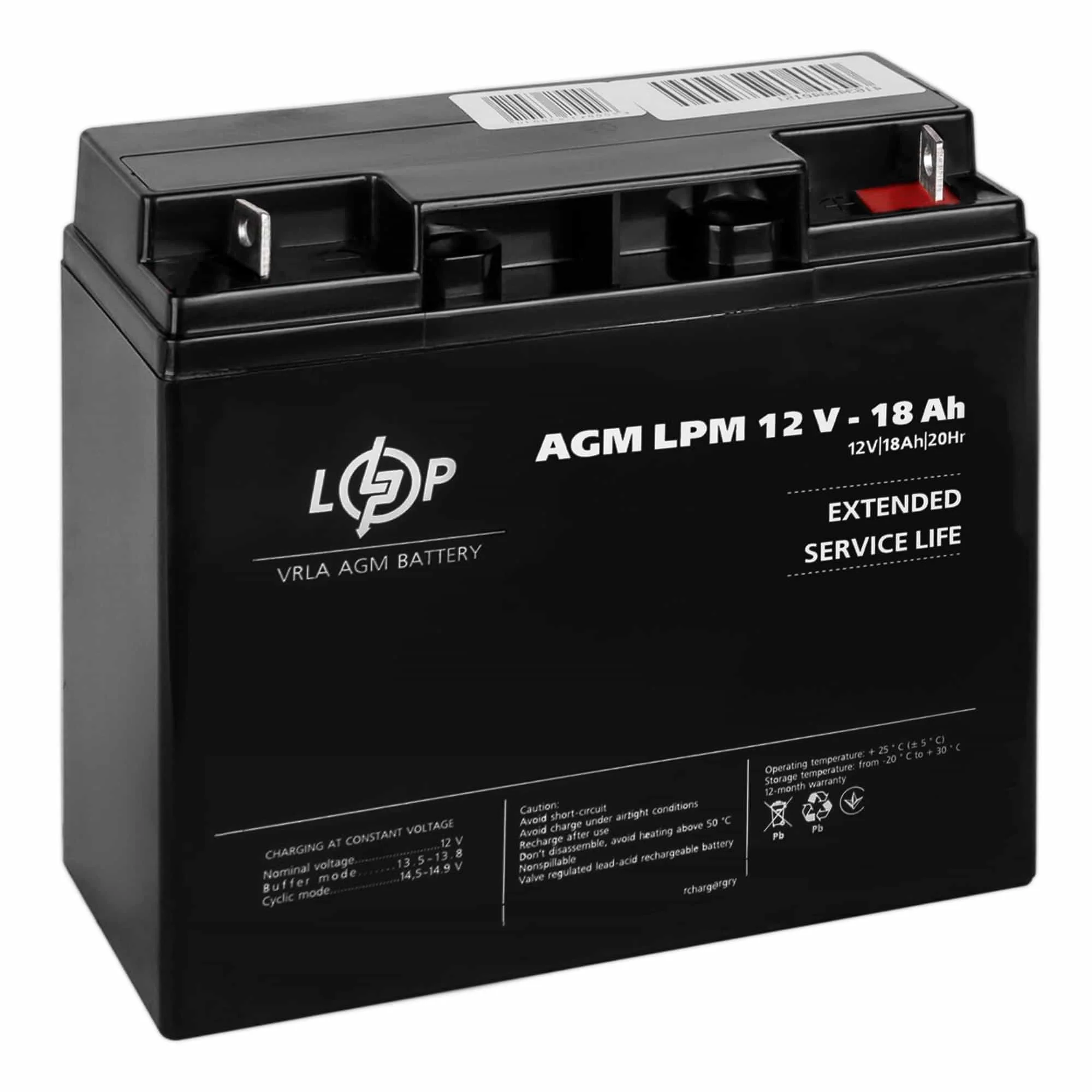 Аккумулятор Logic Power LPM 6CT-18Ah AGM АзЕ (LP10753)