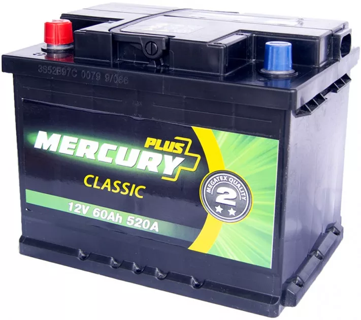 Акумулятор MERCURY CLASSIC PLUS 60Аһ (+/-) 520A (P47278)
