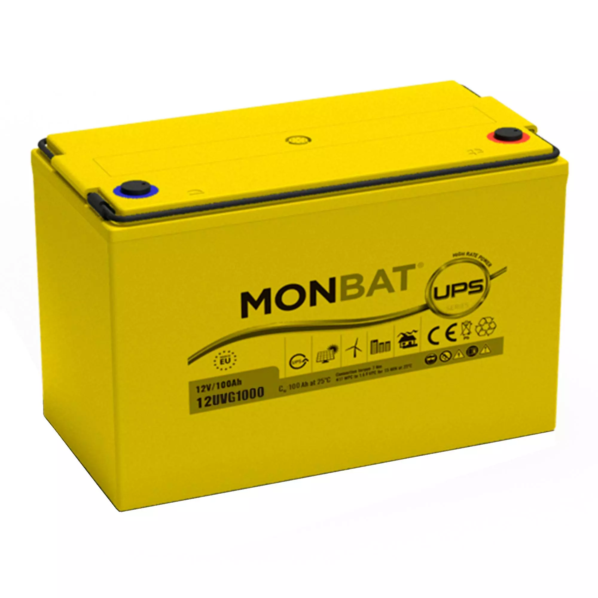 Аккумулятор Monbat High Cycling Carbon 6СТ-100Ah АзЕ (12UVG1000) Аккумулятор Monbat High Cycling Carbon 6СТ-100Ah АзЕ (12UVG1000)
