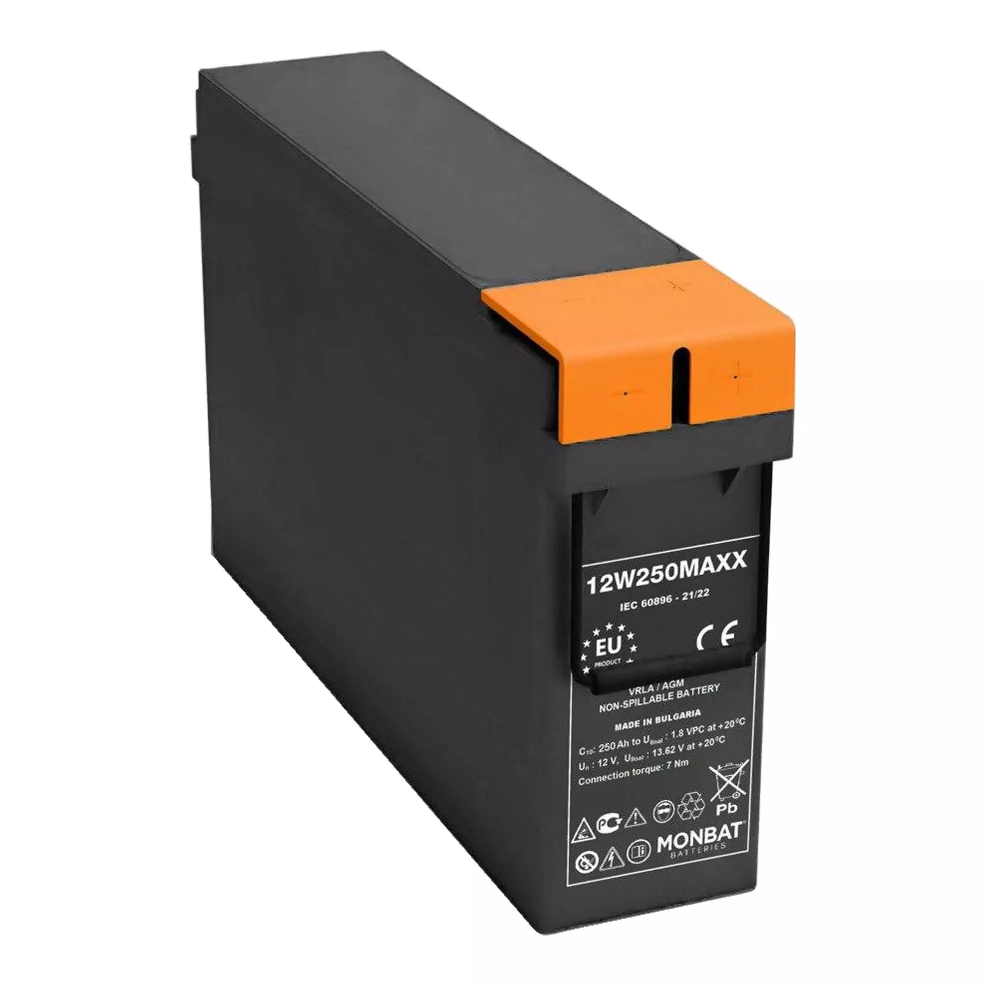 Акумулятор Monbat Front Terminal Carbon 6СТ-250Ah GEL АзЕ (12W250MAXX) Акумулятор Monbat Front Terminal Carbon 6СТ-250Ah GEL АзЕ (12W250MAXX)