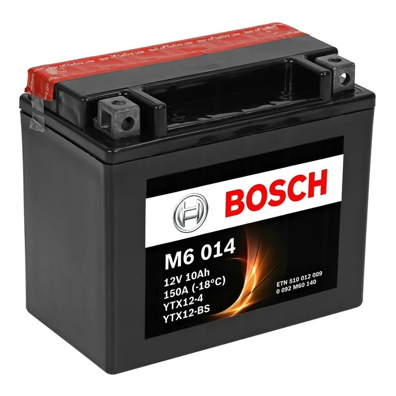 Мото аккумулятор BOSCH AGM 6СТ-10Ah Аз (0092M60140)