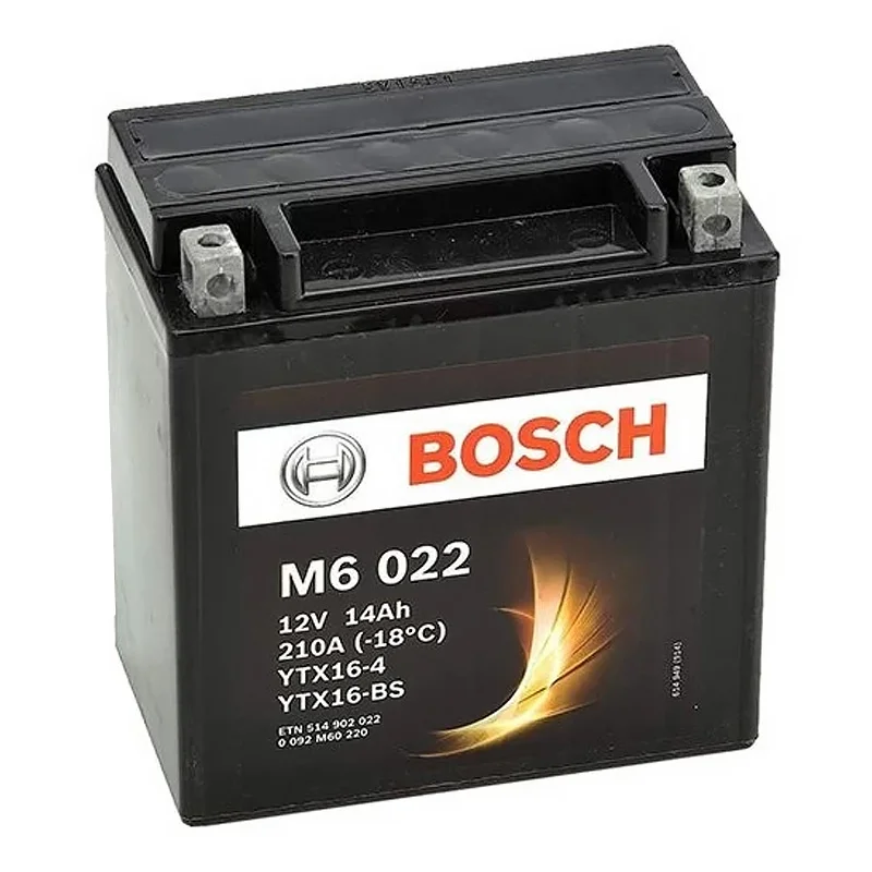 Мото акумулятор BOSCH M6 AGM 6СТ-14Ah Аз (0092M60220) Мото акумулятор BOSCH M6 AGM 6СТ-14Ah Аз (0092M60220)
