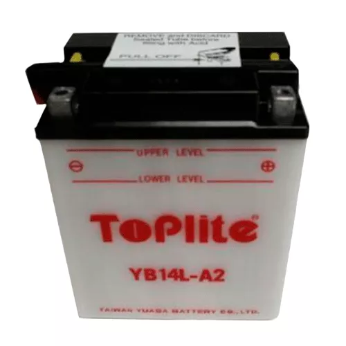 Мото аккумулятор TOPLITE 14Ah 175A АзЕ (YB14L-A2)