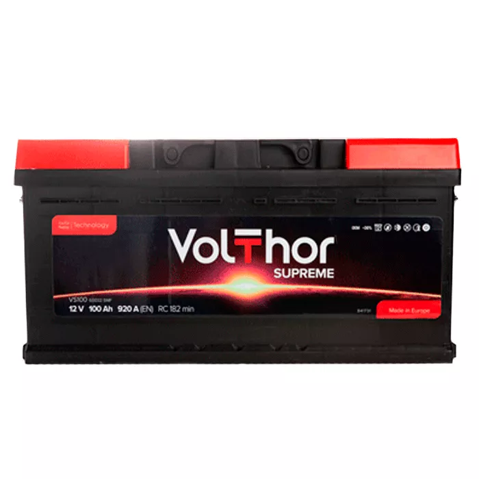 Автомобільний акумулятор VOLTHOR 6СТ-100 АзЕ Supreme (SMF, ME) (301000)