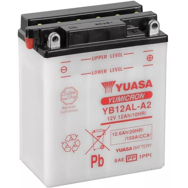 Мото аккумулятор YUASA 12Ah/12V (YB12AL-A2)