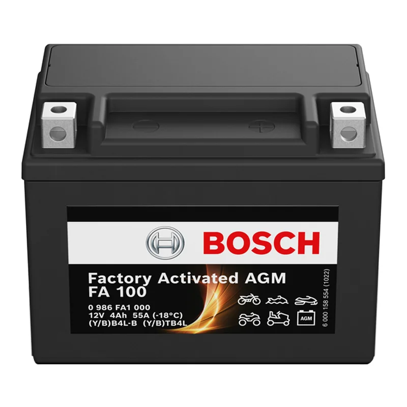 Мото акумулятор BOSCH Factory Activated AGM 6СТ-11Ah АзЕ (0 986 FA1 000) Мото акумулятор BOSCH Factory Activated AGM 6СТ-11Ah АзЕ (0 986 FA1 000)