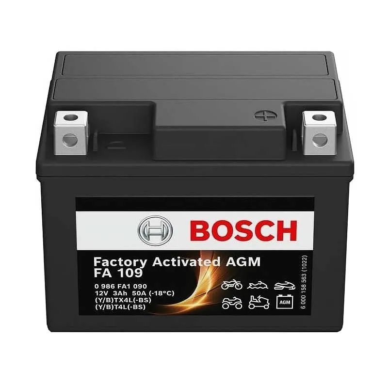 Мото акумулятор BOSCH FA 109 6СТ-3Ah АзЕ (0 986 FA1 090) Мото акумулятор BOSCH FA 109 6СТ-3Ah АзЕ (0 986 FA1 090)