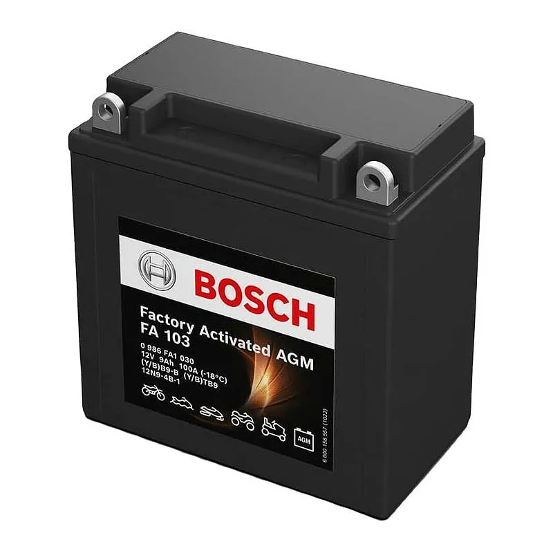 Мото акумулятор BOSCH FA 103 6СТ-9Ah Аз (0 986 FA1 030)